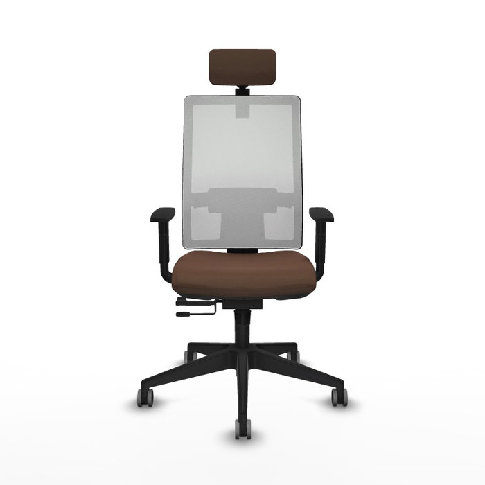 Piqueras y Crespo Chaise de Bureau Horna Traslack Marron Foncé et Blanc