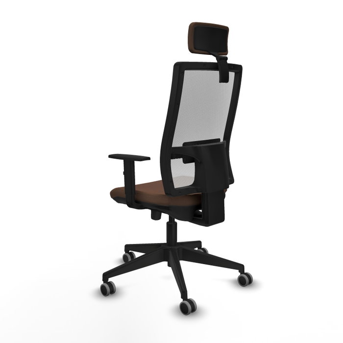 Piqueras y Crespo Chaise de Bureau Horna Traslack Marron Foncé et Blanc