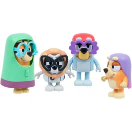 Bluey - Coffret de 4 figurines articulées Les Grands-Mères - À collectionner - Dès 3 ans