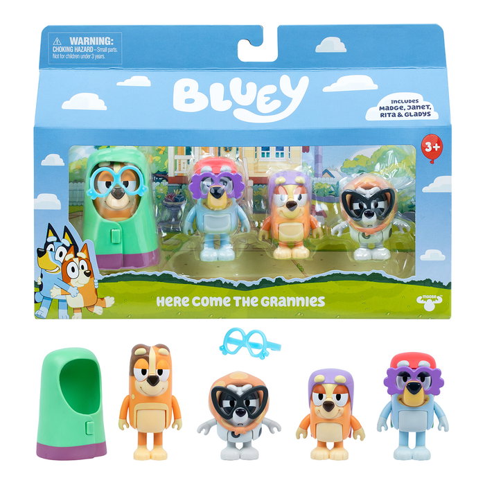 Moose Coffret de 4 figurines Bluey - Les grands-mères Moose Coffret de 4 figurines Bluey - Les grands-mères