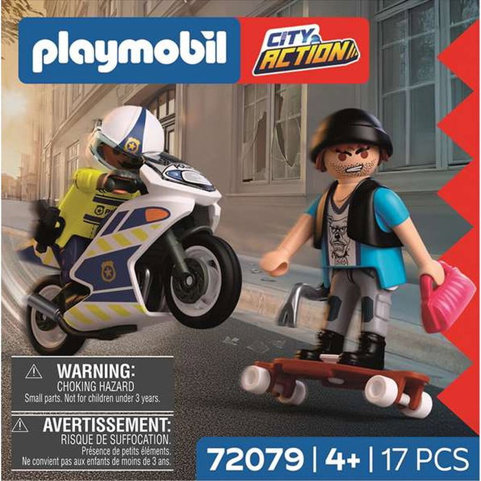 Playmobil City Action Course-poursuite en moto 72079, 17 pièces Playmobil City Action Course-poursuite en moto 72079, 17 pièces