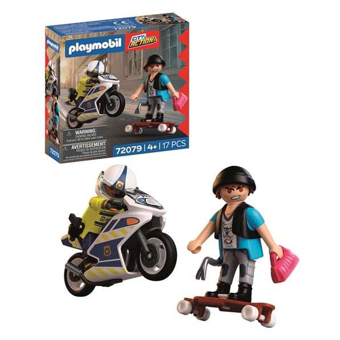 Playmobil City Action Course-poursuite en moto 72079, 17 pièces Playmobil City Action Course-poursuite en moto 72079, 17 pièces