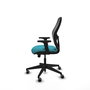 PIQUERAS Y CRESPO Chaise Alocén Synchrone Traslack Turquoise/Maille Noir sans appui-tête