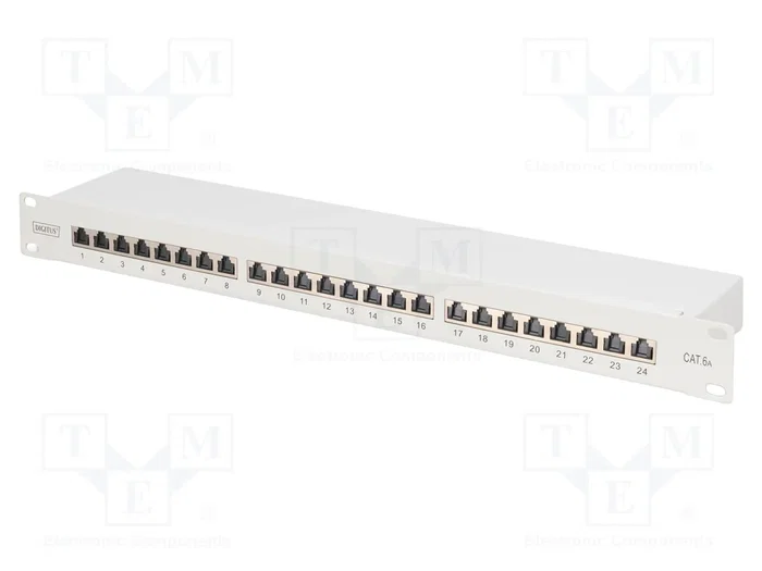 DIGITUS Panneau de brassage Cat 6a 24 ports RJ45 1U 19 pouces DIGITUS Panneau de brassage Cat 6a 24 ports RJ45 1U 19 pouces