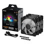 Asus TUF Gaming TR120 Ventilateur de boîtier ARGB 120 mm PWM, Haute Pression Statique et Flux d'Air, Noir ou Blanc, Inverse, Compatible Aura Sync
