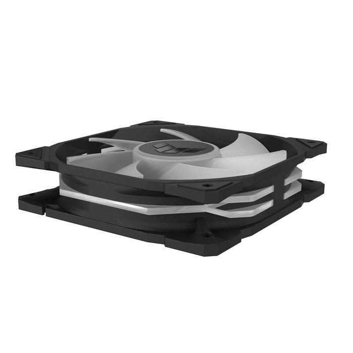 Asus TUF Gaming TR120 Ventilateur de boîtier ARGB 120 mm PWM, Haute Pression Statique et Flux d'Air, Noir ou Blanc, Inverse, Compatible Aura Sync