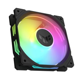 Asus TUF Gaming TR120 Ventilateur de boîtier ARGB 120 mm PWM, Haute Pression Statique et Flux d'Air, Noir ou Blanc, Inverse, Compatible Aura Sync