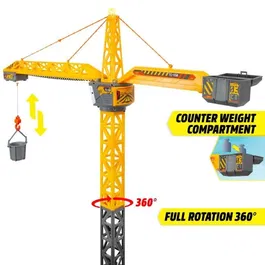 Smoby Grue de Construction Jouet Télécommandée Dickie 203729023, 150 cm, Radio-Commande