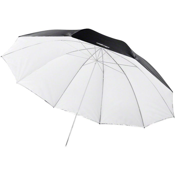 Walimex Parapluie 2in1 Réfléchissant et Translucide Blanc 150cm Walimex Parapluie 2in1 Réfléchissant et Translucide Blanc 150cm