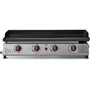 Cookingbox Plancha gaz CALI - 4 brûleurs, 9.6 kW, surface acier émaillé 77x35 cm (82x45x22 cm)