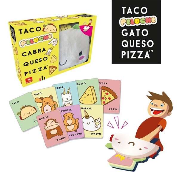 Ludilo Taco Peluche, jeu de cartes pour enfants, 65 cartes avec manopla en peluche, à partir de 3 ans