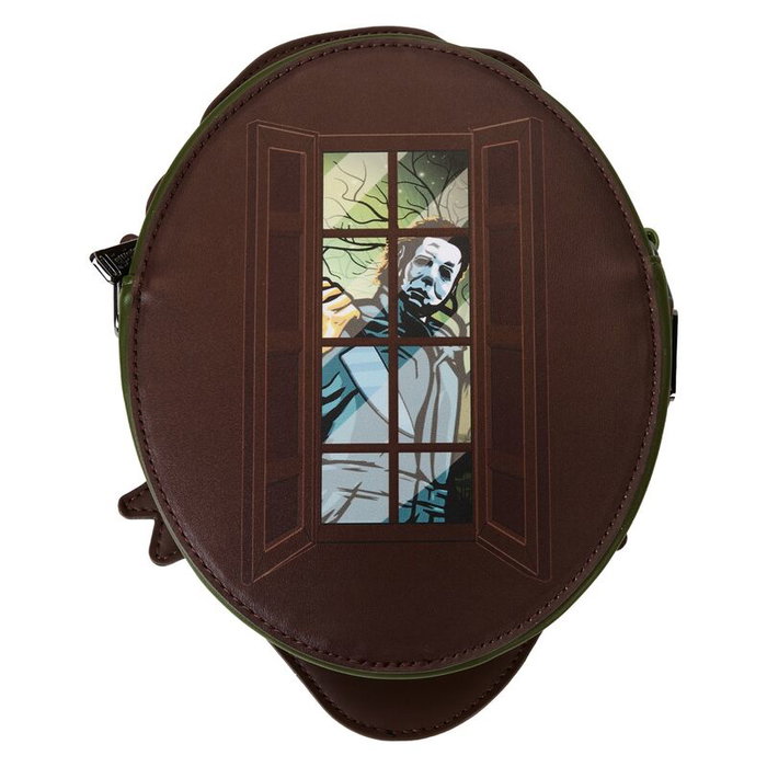 Loungefly Sac à dos Michael Myers Halloween en cuir vegan avec bandoulière ajustable, détails phosphorescents et broderies - 16.25x19.37x7.5 cm Loungefly Sac à dos Michael Myers Halloween en cuir vegan avec bandoulière ajustable, détails phosphorescents et broderies - 16.25x19.37x7.5 cm