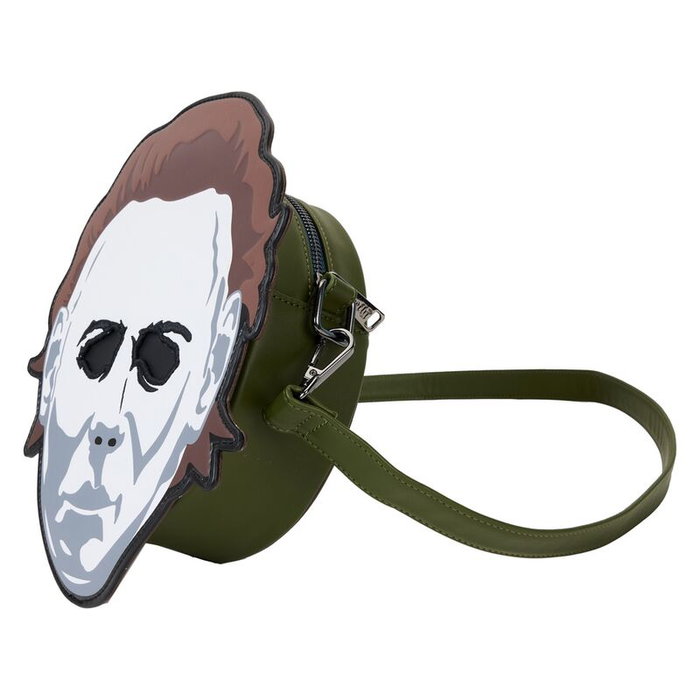 Loungefly Sac à dos Michael Myers Halloween en cuir vegan avec bandoulière ajustable, détails phosphorescents et broderies - 16.25x19.37x7.5 cm Loungefly Sac à dos Michael Myers Halloween en cuir vegan avec bandoulière ajustable, détails phosphorescents et broderies - 16.25x19.37x7.5 cm
