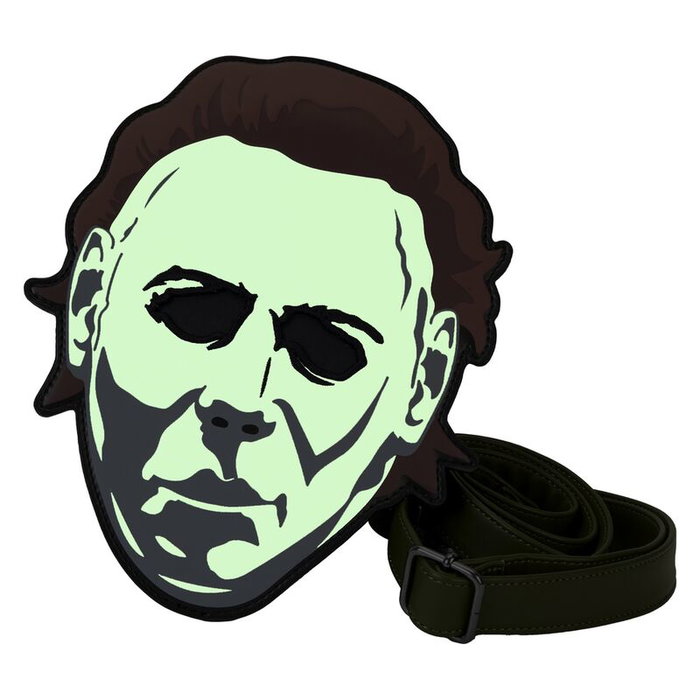 Loungefly Sac à dos Michael Myers Halloween en cuir vegan avec bandoulière ajustable, détails phosphorescents et broderies - 16.25x19.37x7.5 cm Loungefly Sac à dos Michael Myers Halloween en cuir vegan avec bandoulière ajustable, détails phosphorescents et broderies - 16.25x19.37x7.5 cm