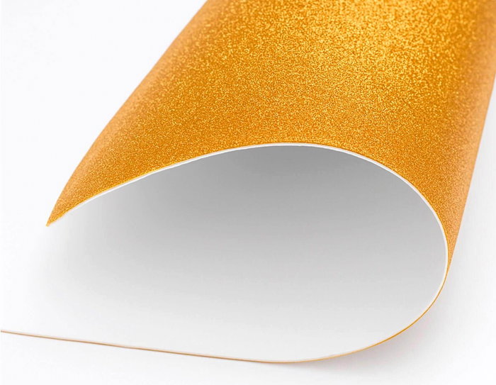 Innspiro Set de 5 feuilles de mousse EVA dorée avec paillettes 40x60 cm