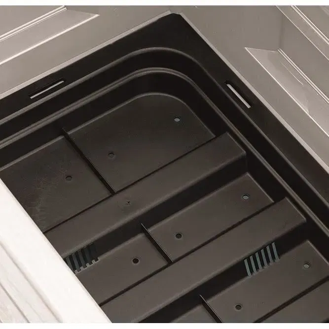 Stefanplast Italia - Bac à fleurs rectangulaire avec treillis, 100x43x142 cm, 80 L, gris stone, plastique percé sans réserve d'eau