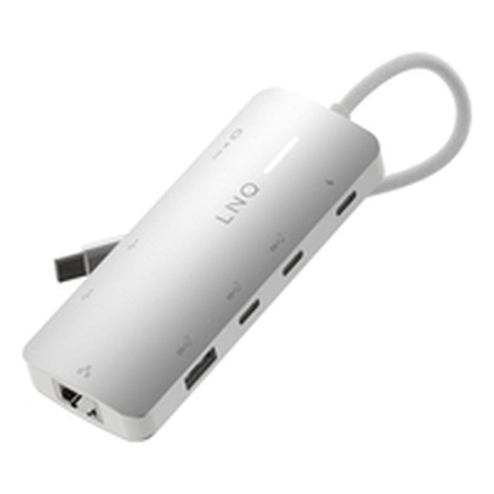 Hub USB Linq Byelements LQ49081PS Blanc Gris