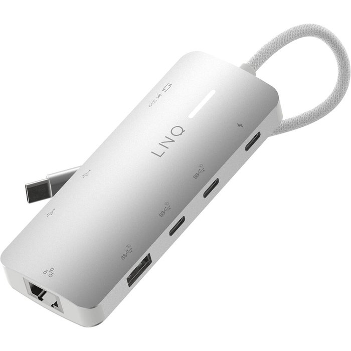 Hub USB Linq Byelements LQ49081PS Blanc Gris