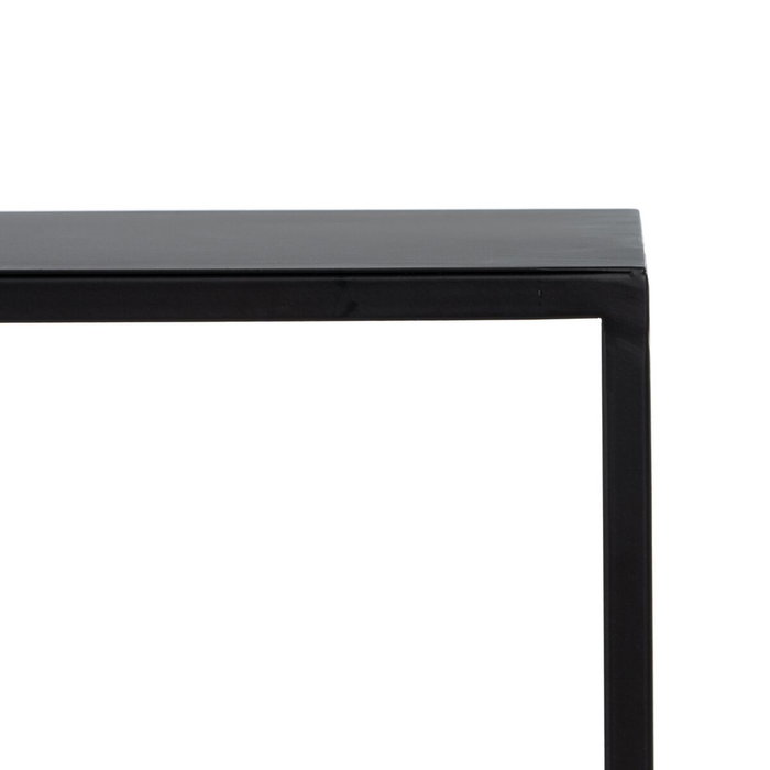 BigBuy Home Meuble d'Entrée Noir Naturel 122,5 x 22,5 x 75 cm