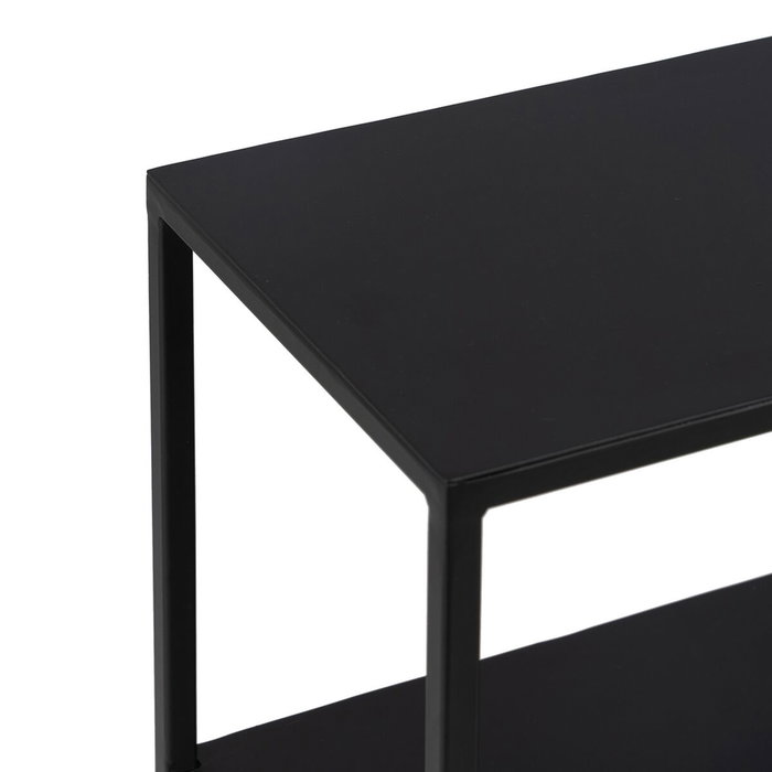 BigBuy Home Meuble d'Entrée Noir Naturel 122,5 x 22,5 x 75 cm