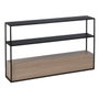 BigBuy Home Meuble d'Entrée Noir Naturel 122,5 x 22,5 x 75 cm