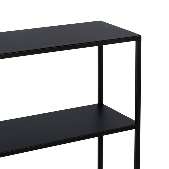 BigBuy Home Meuble d'Entrée Noir Naturel 122,5 x 22,5 x 75 cm