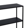 BigBuy Home Meuble d'Entrée Noir Naturel 122,5 x 22,5 x 75 cm