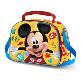 Karactermania Sac à lunch isotherme pour enfant Mickey Mouse en 3D - 20x26x10 cm - Jaune - Porte-aliments avec sangle réglable - Référence Mickey merendero 3D boy