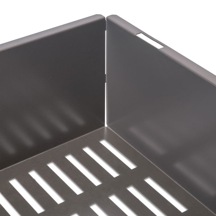 Emuca Panier métallique pour armoires et dressings Quartz, 440 (M60), Acier, Titane