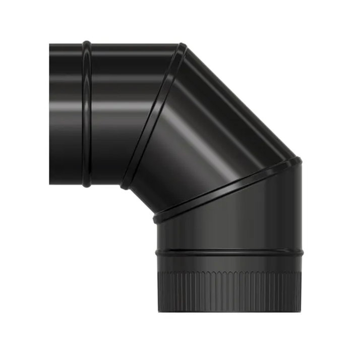 WOLFPACK LINEA PROFESIONAL Coude de poêle lisse vitrifié noir Ø 175 mm 90° WOLFPACK LINEA PROFESIONAL Coude de poêle lisse vitrifié noir Ø 175 mm 90°