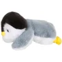 GIPSY TOYS Peluche Floppy Choopy Pingouin - 22 cm - Noir Blanc Gris - Texture poils réaliste et douce