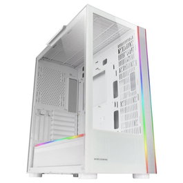 Mars Gaming MCULT E Boîtier PC Tour ATX EATX Blanc avec Panneaux Vitre Trempée et Gestion Câbles