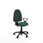 PIQUERAS Y CRESPO Chaise de bureau Algarra, Vert bouteille, Accoudoirs fixes