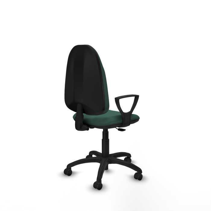 PIQUERAS Y CRESPO Chaise de bureau Algarra, Vert bouteille, Accoudoirs fixes
