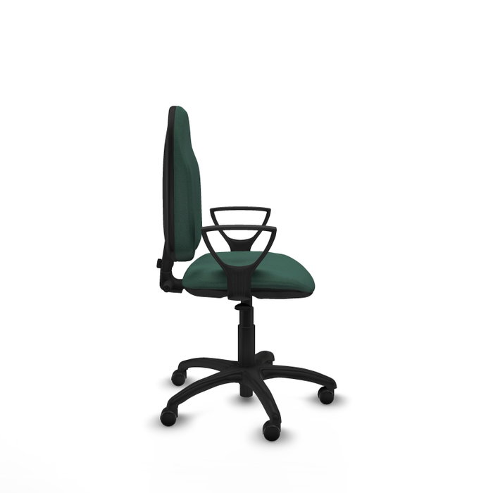 PIQUERAS Y CRESPO Chaise de bureau Algarra, Vert bouteille, Accoudoirs fixes