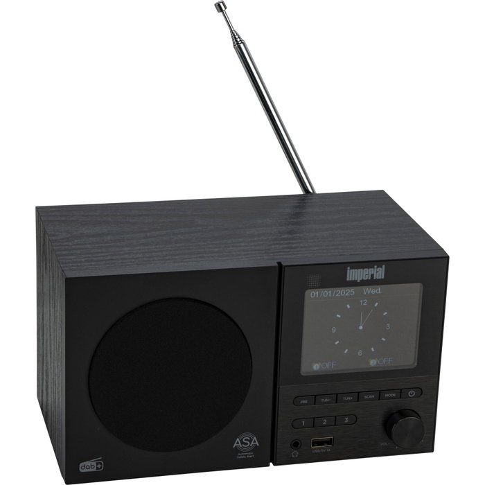 Imperial DABman-120BK Radio DAB+ avec boîtier en bois noir Imperial DABman-120BK Radio DAB+ avec boîtier en bois noir