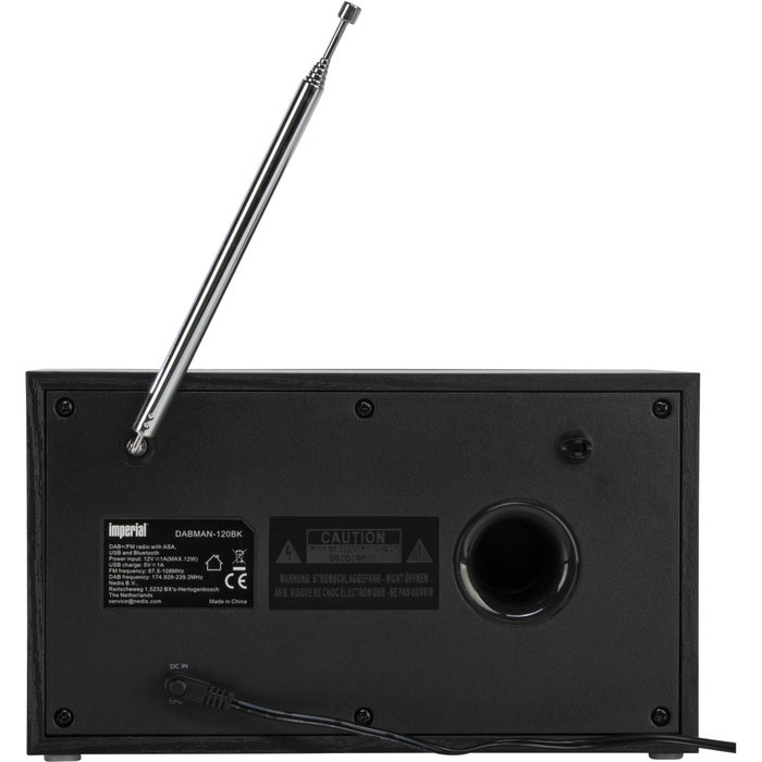Imperial DABman-120BK Radio DAB+ avec boîtier en bois noir Imperial DABman-120BK Radio DAB+ avec boîtier en bois noir