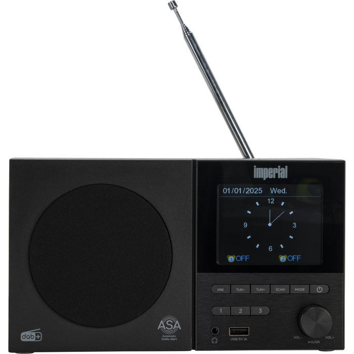 Imperial DABman-120BK Radio DAB+ avec boîtier en bois noir Imperial DABman-120BK Radio DAB+ avec boîtier en bois noir