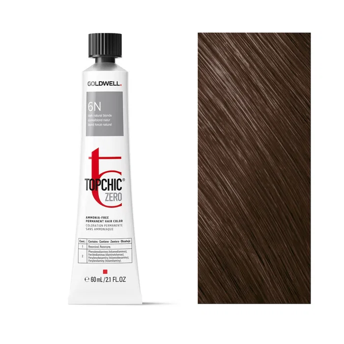 Goldwell TopChic Zero Teinture permanente 6N Dark Natural Blonde 60 ml