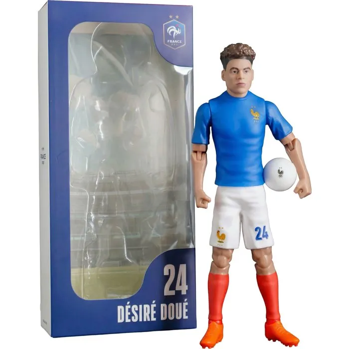 Megableu Figurine articulée Désiré Doué No 24 - Équipe de France - 20 cm - Football