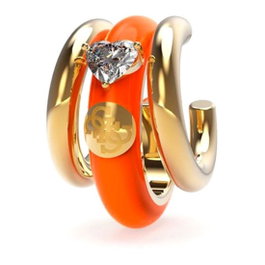 Guess JUBE01455JWYGNOT-U Boucles d'oreilles Orange Neon Lights