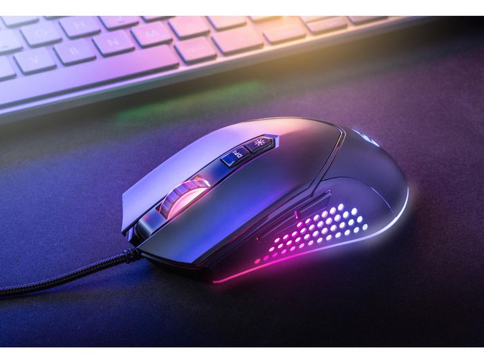 Sandberg Azazinator Mouse 6400 - Souris de jeu sans fil à haute résolution avec rétroéclairage RGB programmable