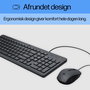HP Combo Clavier et Souris Filaire - Clavier AZERTY Français, Souris Optique 1600 DPI, Ensemble Ergonomique avec Pavé Numérique et Indicateurs LED