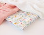 KioKids Set de 3 Muselines Rose, Blanc et Imprimé Fleurs 70x70cm
