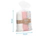 KioKids Set de 3 Muselines Rose, Blanc et Imprimé Fleurs 70x70cm
