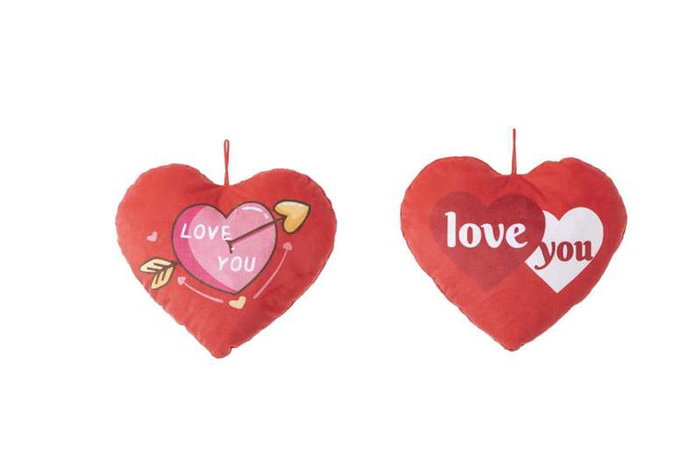 Creaciones Llopis - Coeur Lovy 22 cm - 4 modèles assortis en polyester - Modèles envoyés aléatoirement