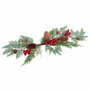 BigBuy Home Décorations de Noël Rouge Vert Ananas 60 x 20 x 15 cm
