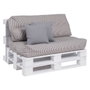 BigBuy Garden Coussin 4 Pièces Gris 120 x 80 cm