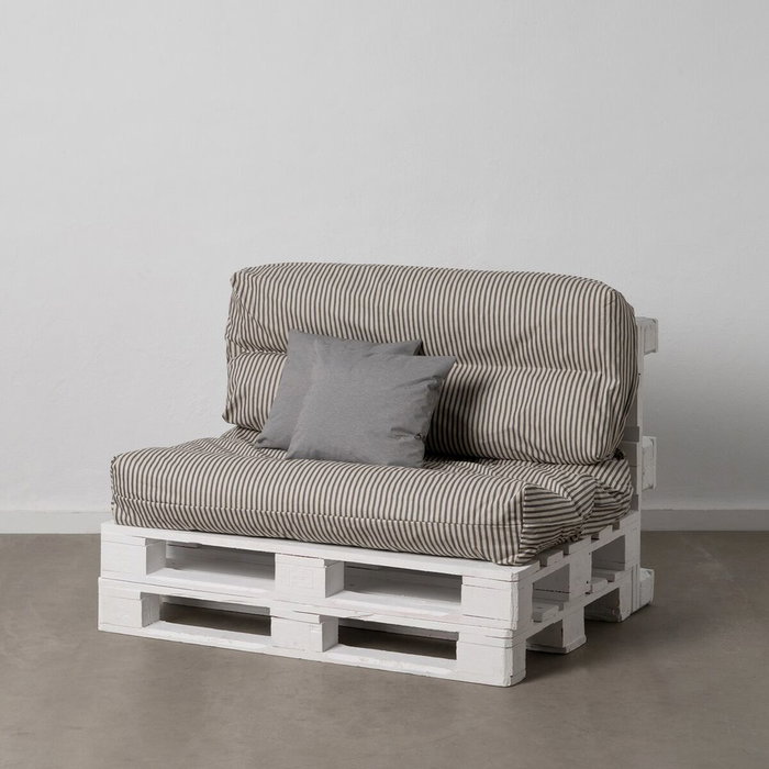 BigBuy Garden Coussin 4 Pièces Gris 120 x 80 cm