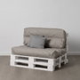 BigBuy Garden Coussin 4 Pièces Gris 120 x 80 cm